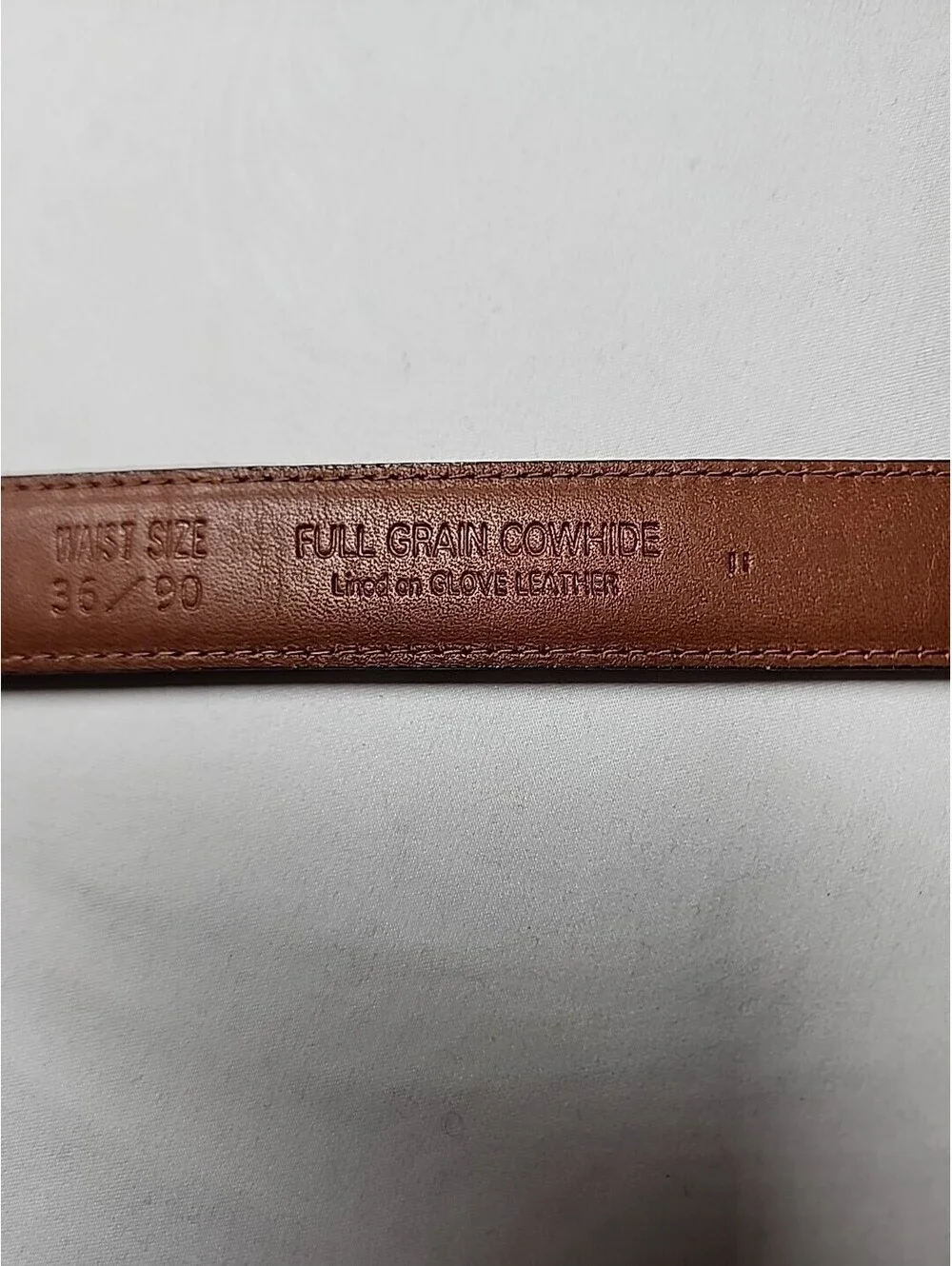 Roundtree & Yorke Full Grain Leather 40 Belt / 36/90 Waist Size Cowhide Brown